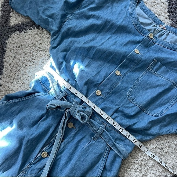 Free People Marley Medium Wash Denim Half Sleeve Jumpsuit - Picture 8 of 13